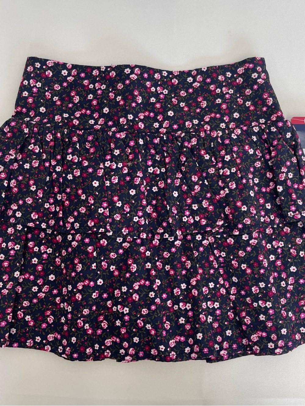 GAP Pink Floral Tiered Mini Skirt on Black